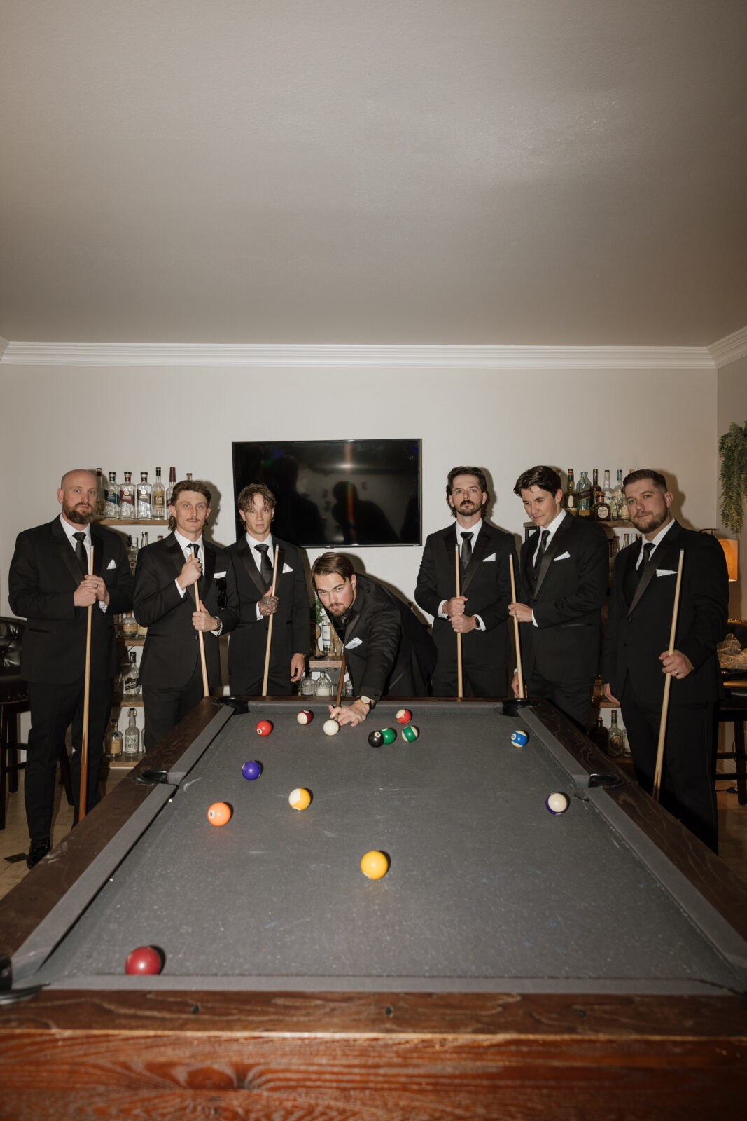 Groomsmen getting ready photos at Harmony estate by Socal wedding photographer Kassidy Klicks