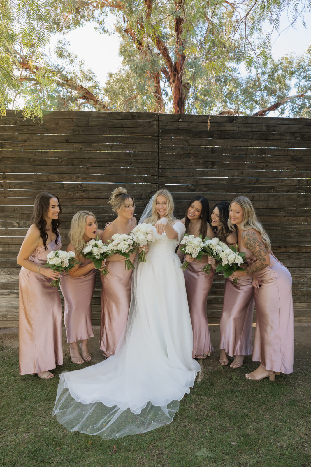 Bridesmaids photos Harmony estate by Socal wedding photographer Kassidy Klicks