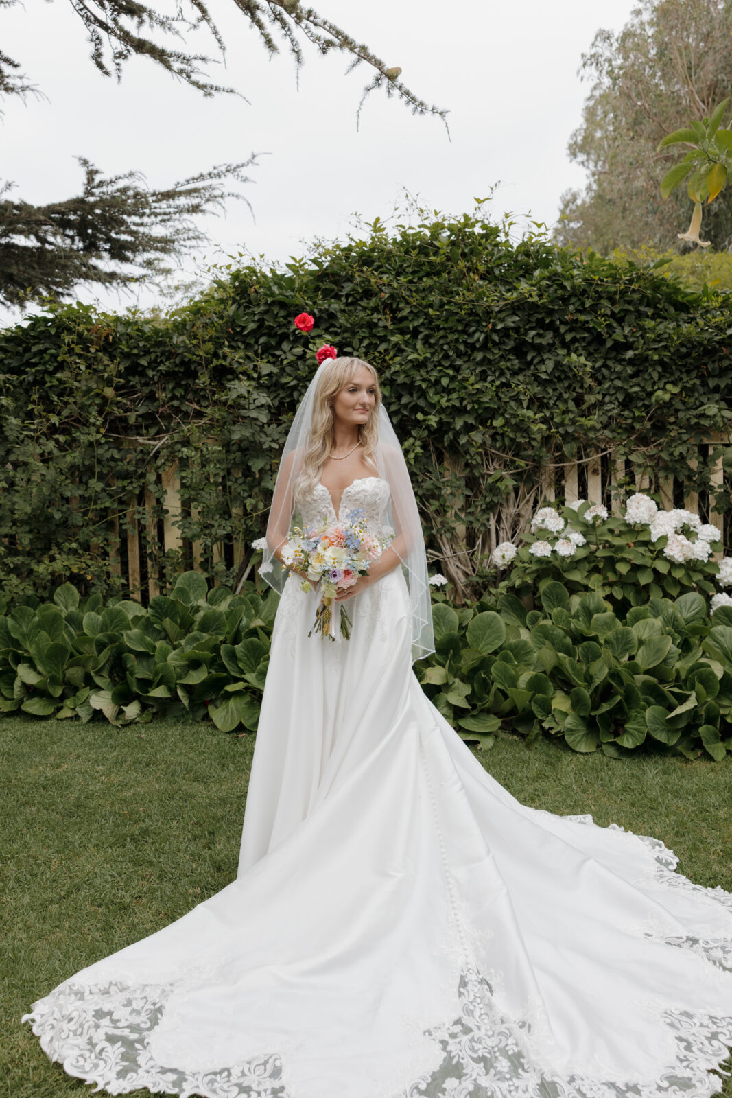 Bridal portraits at California Italian garden inspired wedding venue by Kassidy Klicks 