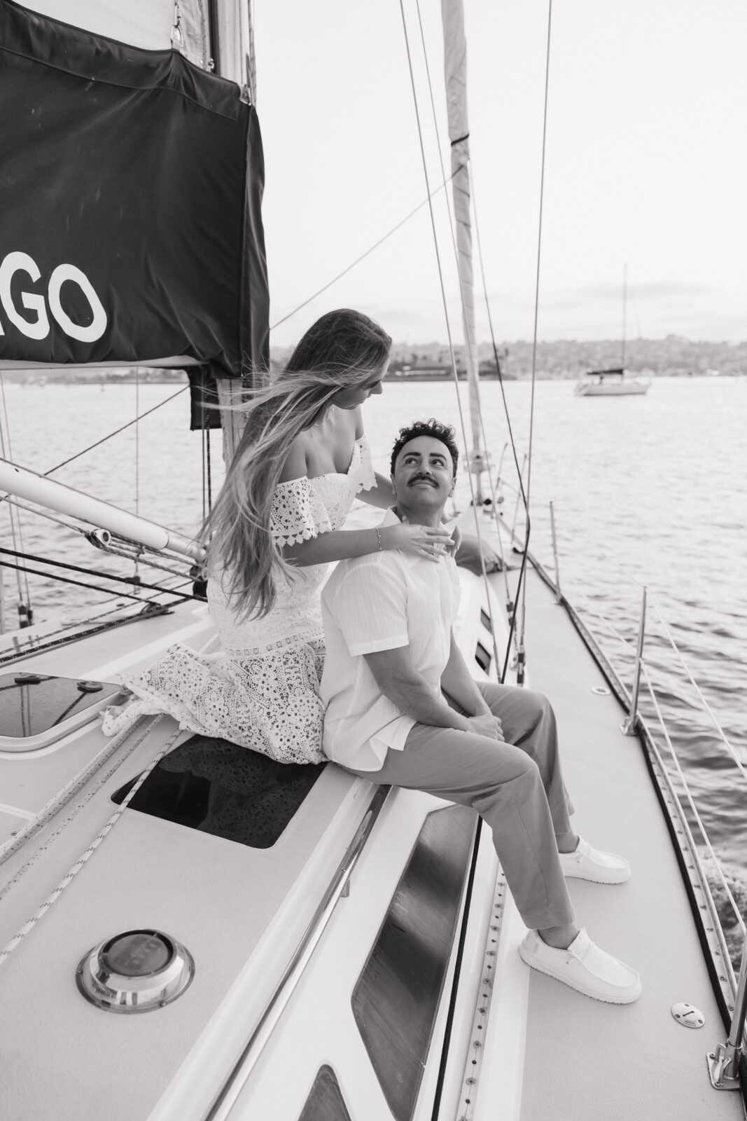 Sailboat engagement session with sail San Diego by Kassidy Klicks