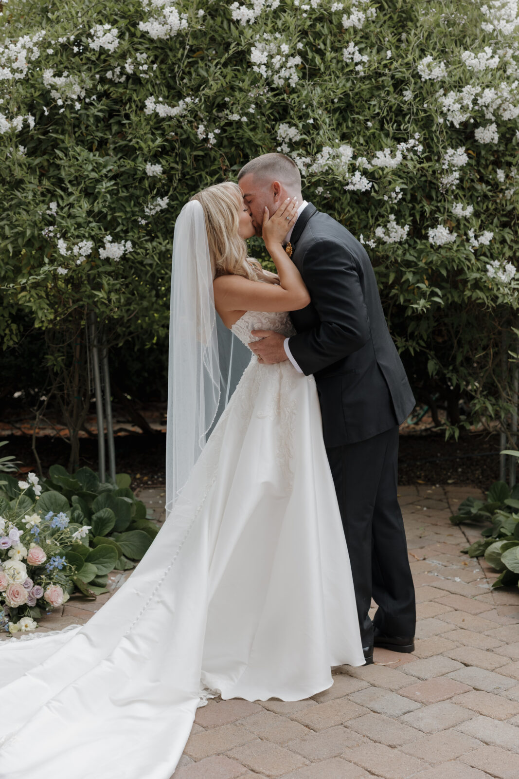First kiss California Italian garden inspired wedding venue by Kassidy Klicks 
