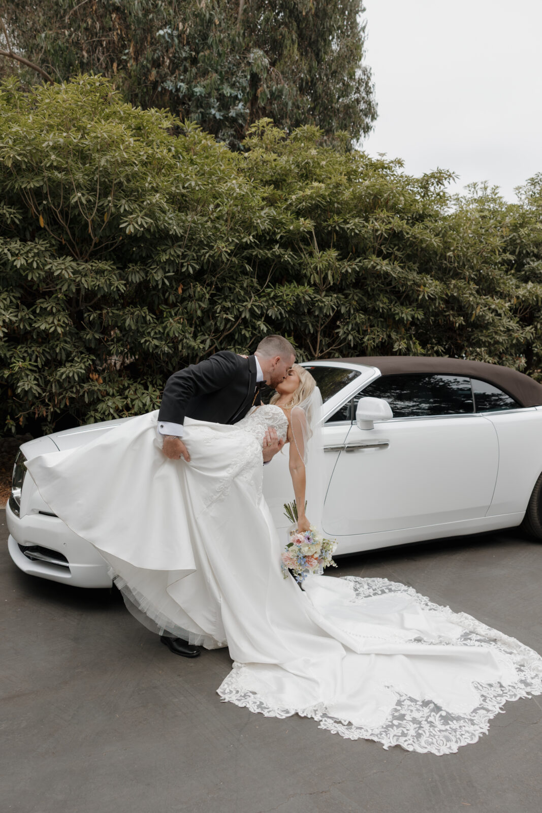 Send off car California Italian garden inspired wedding venue by Kassidy Klicks 