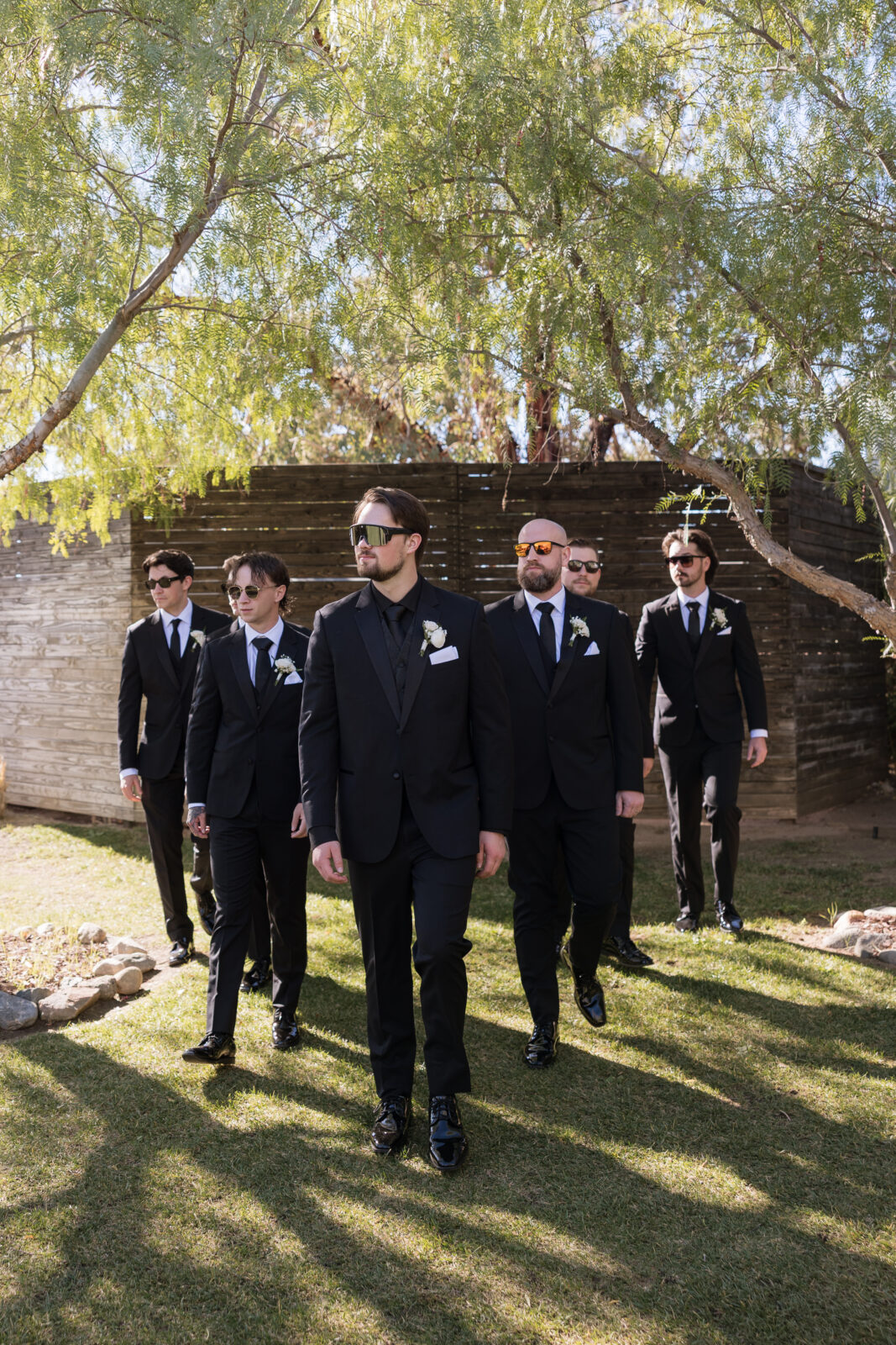 Groomsmen photos Harmony estate by Socal wedding photographer Kassidy Klicks