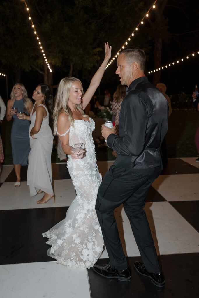 Epic dance floor moment with bride and groom at Temecula wedding